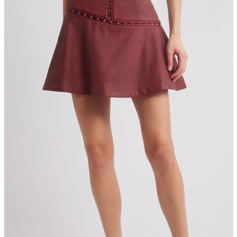 Faux Leather Mini Skirt
